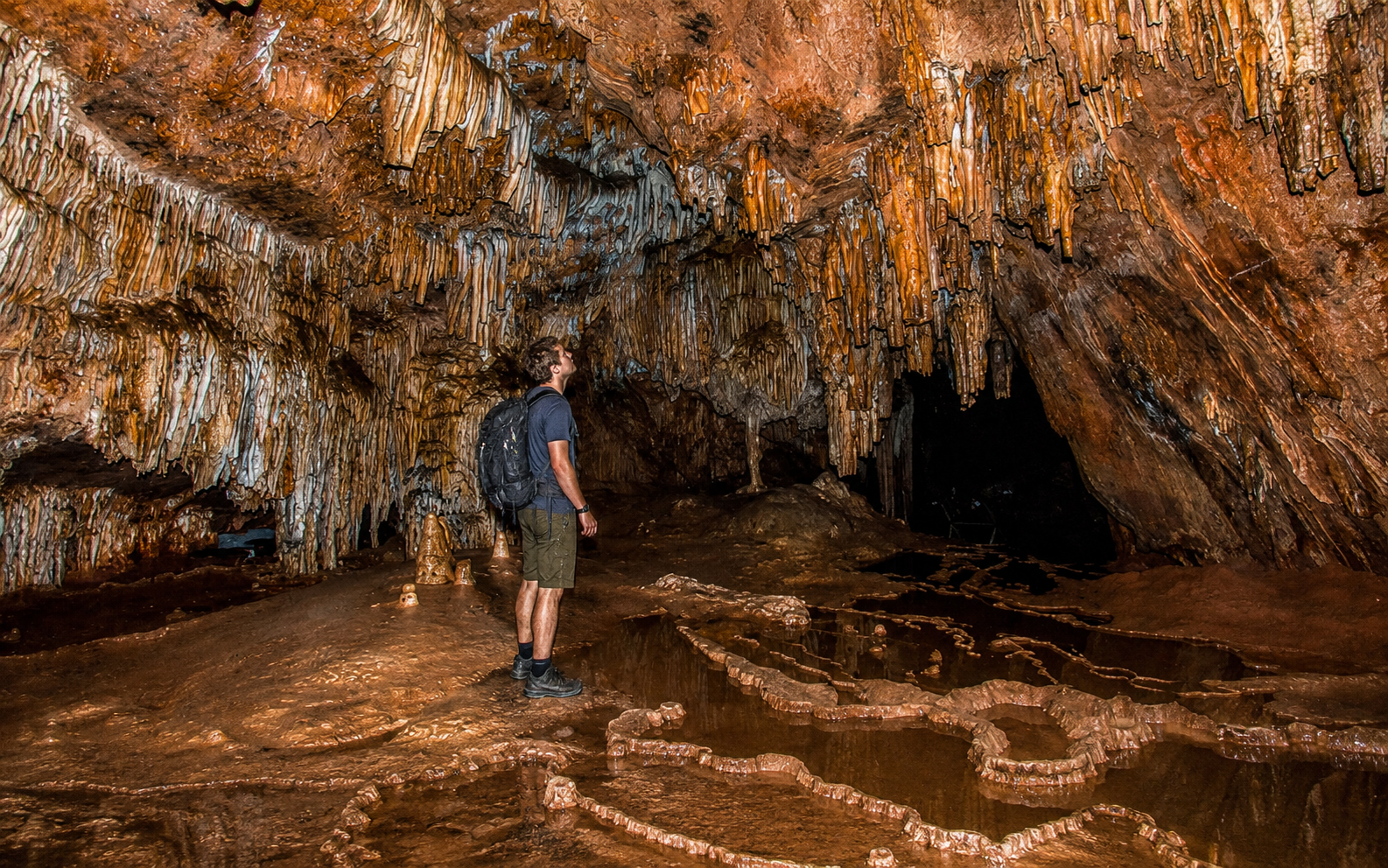 Stalactites inside Umajalanta Cavern